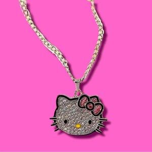 Hello Kitty ✨ rhinestone bling necklace with box and gift bag​